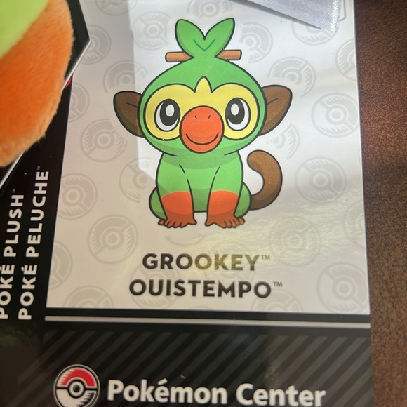POKÉMON Grookey Plush Stuffed Animal Toy, 8 Inches, Green - Picture 2 of 3